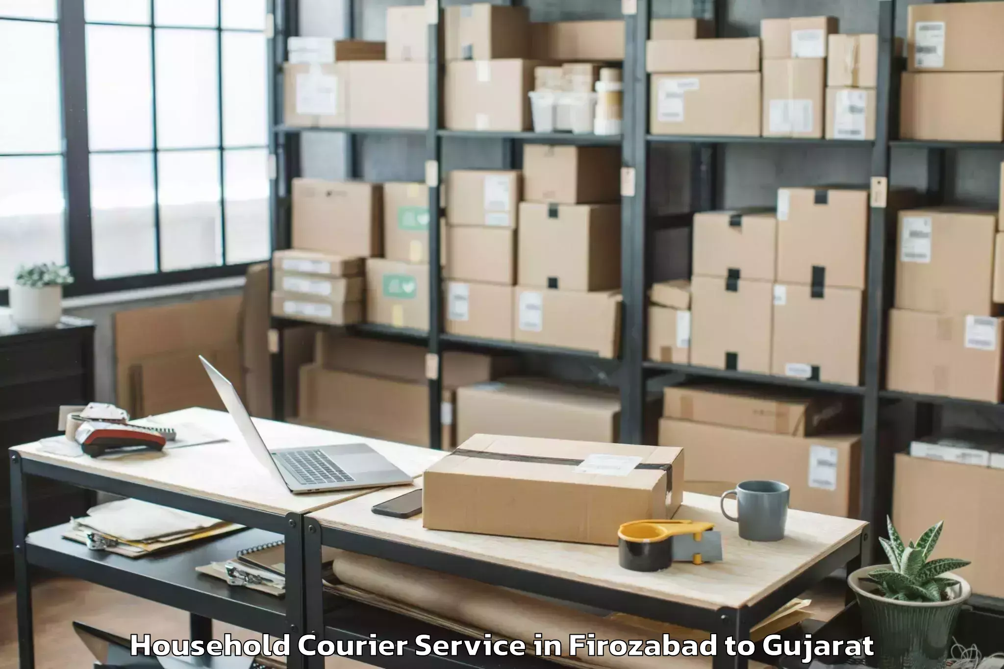 Book Firozabad to Dhuwaran Household Courier Online